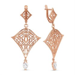 Женские серьги позолоченные "Шахерезада" 3487953ф - фото 14613