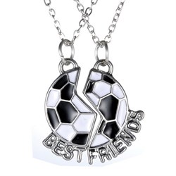парные кулоны best friends в виде мячей