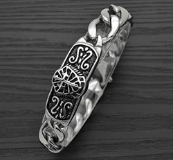 Мужской браслет из ювелирной стали "Рыцарь добра" BSM498 - фото 8974