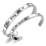 Парные браслеты "King&Queen" silver B114M