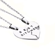 Парные кулоны двух подруг "Best Bitches" BF101