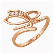 Женское кольцо позолоченное "Золотая лента" 2362459рч
