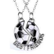 парные кулоны best friends в виде мячей