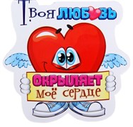 Магнит "Твоя любовь окрыляет мое сердце" Mag15