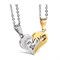 Двойные кулоны в виде сердца "I love you" K108 - фото 11353