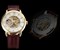 Часы мужские скелетоны Forsining механические white with gold U8073 - фото 13711