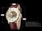 Часы мужские скелетоны Forsining механические white with gold U8073 - фото 13714