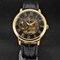 Часы мужские скелетоны Forsining механические black and gold U8077 - фото 13717