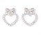 Женские серьги "Сердце с бантом" BK2867S92 - фото 15504