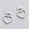 Женские серьги "Сердце с бантом" BK2867S92 - фото 15506